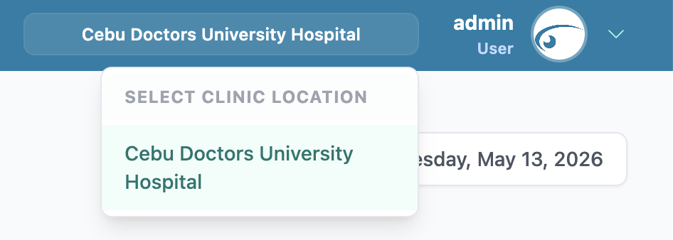 The branch selector dropdown
