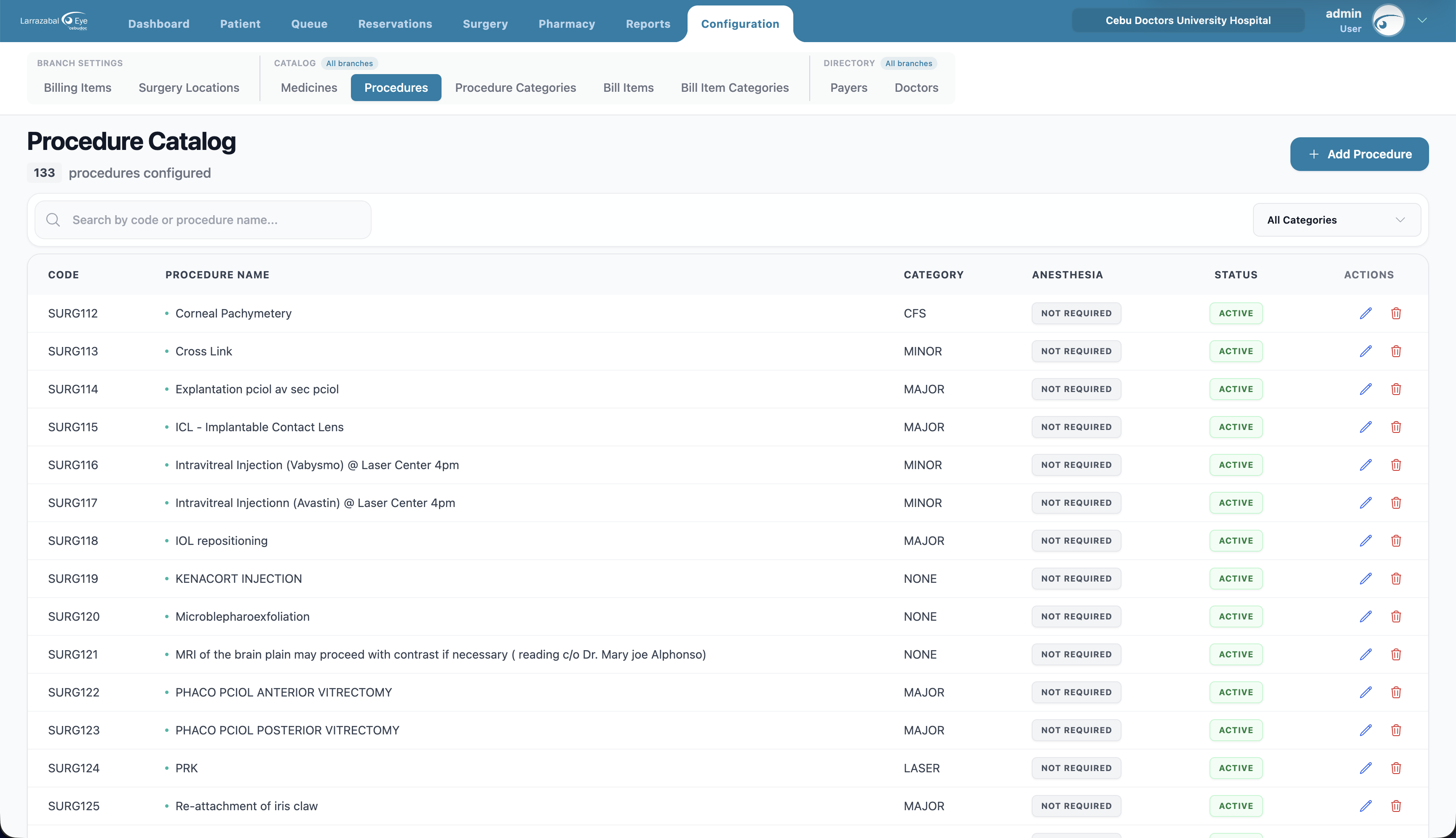 The Procedure Catalog